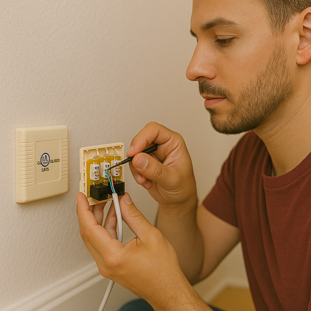 Zone CAT6 RJ45 Single Box Outlet – High-Speed Termination, Clean Wall Mount Design