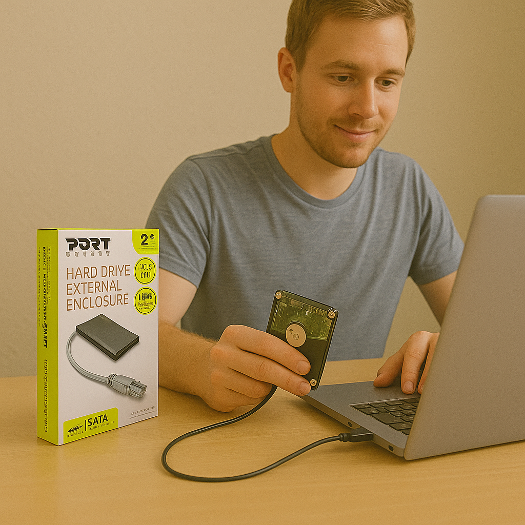 Port 2.5" SATA HDD Enclosure – Type-C Speed in a Sleek, Tool-Free Design