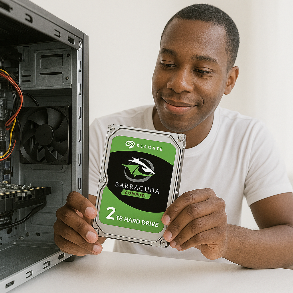 Seagate 2TB 3.5" BarraCuda HDD – High-Capacity Storage for Everyday Desktop Use