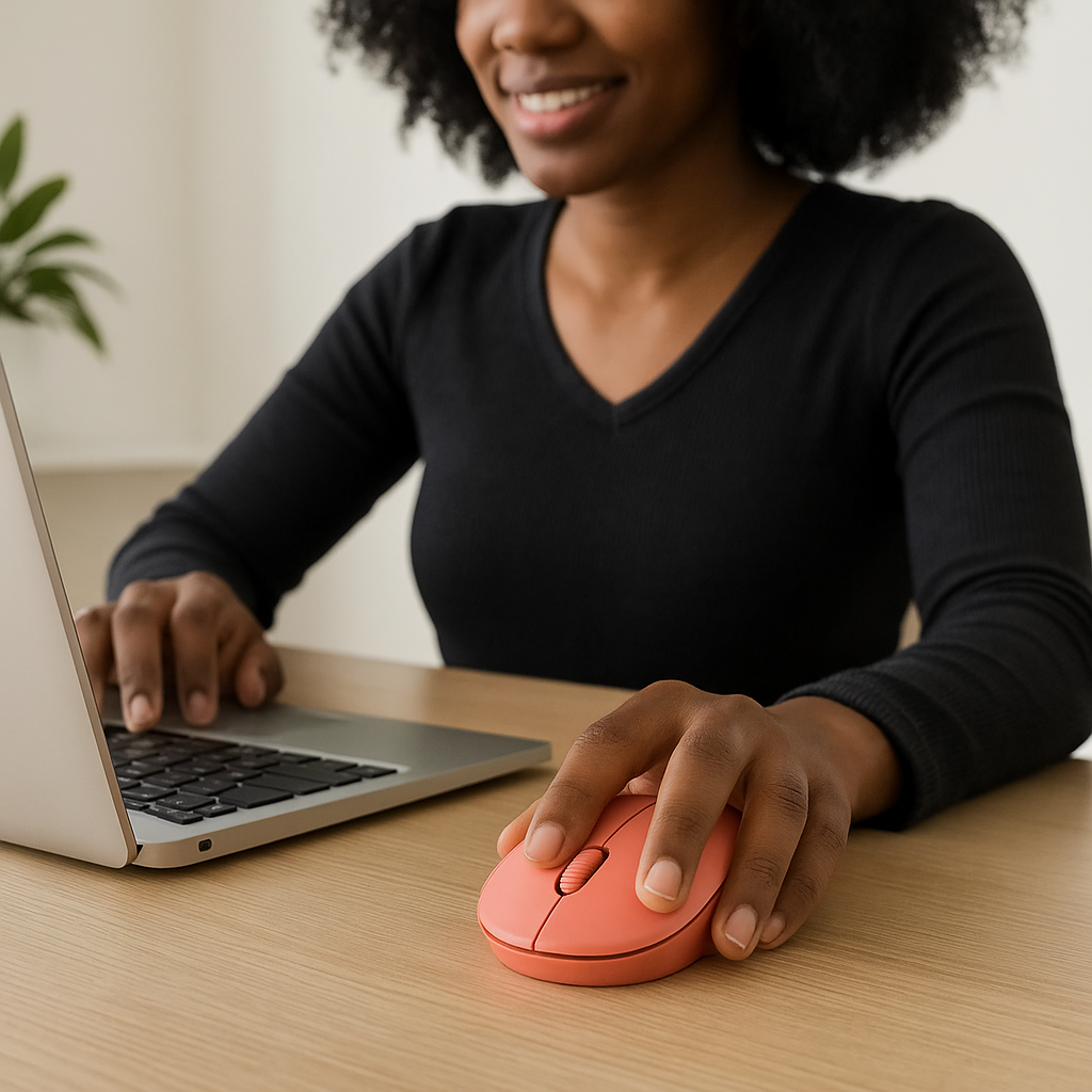 Port Wireless Mouse – Modern Performance in a Stylish Terracotta Finish