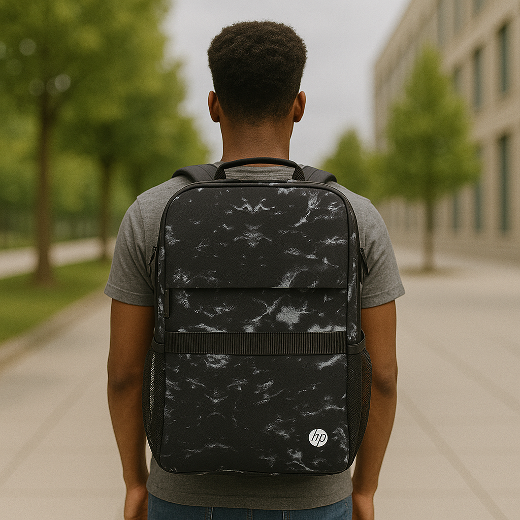 HP Campus XL 16.1" Marble Stone Backpack – Bold Design, Secure Carry