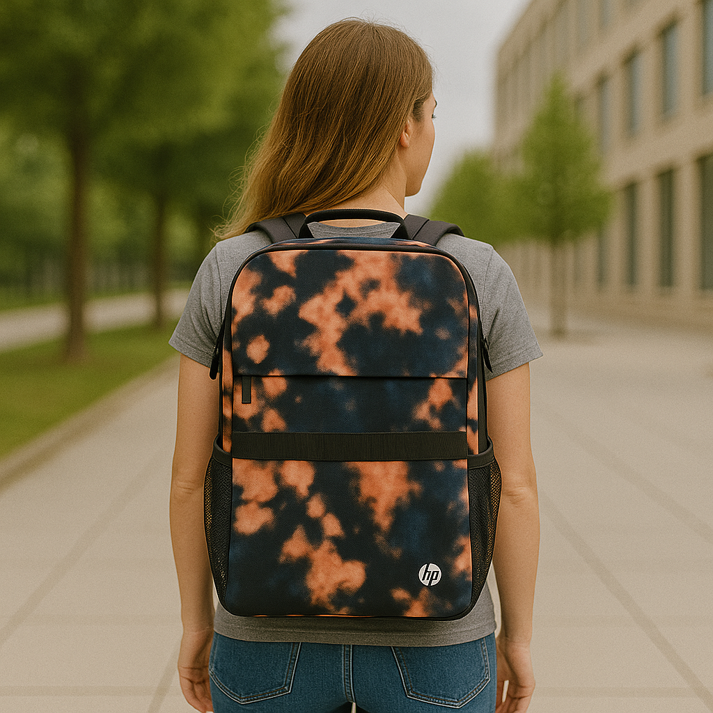 HP Campus XL 16.1" Tie Dye Backpack – Vibrant Style, Sustainable Design
