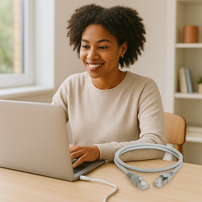 Zone CAT6 1m Grey Patch Cord – Reliable Speed, Built to Last