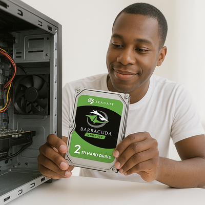 Seagate 2TB 3.5" BarraCuda HDD – High-Capacity Storage for Everyday Desktop Use