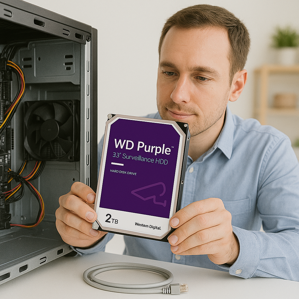 WD Purple 2TB Surveillance HDD – 24/7 Reliability for Security Systems