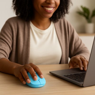 Port Wireless Mouse – Smooth Performance in a Striking Azur Finish