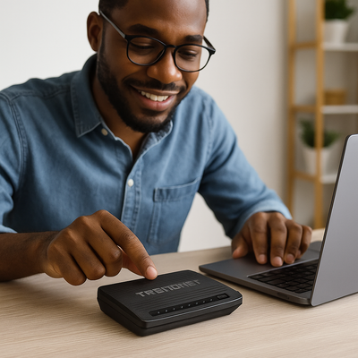 TRENDnet N150 Wireless N ADSL2+ Modem Router – All-in-One Internet Access for ADSL Lines